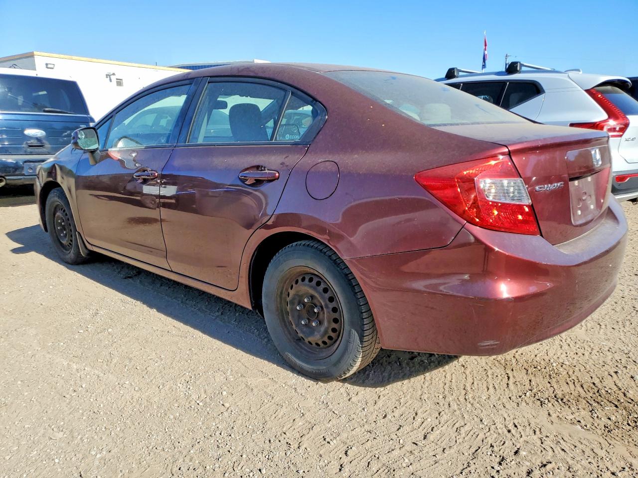 2012 Honda Civic Lx Burgundy vin: 2HGFB2F47CH012478