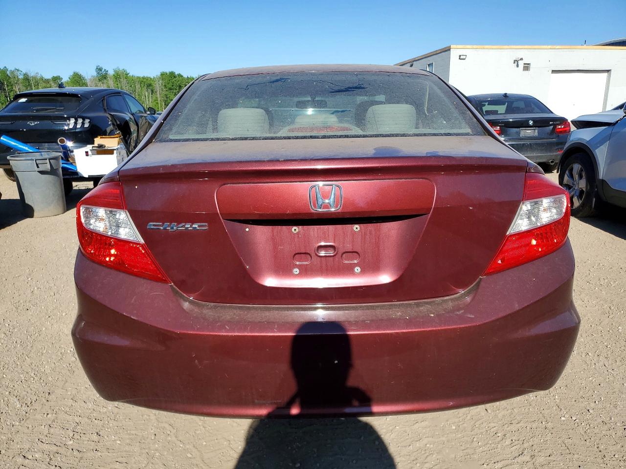 2012 Honda Civic Lx Burgundy vin: 2HGFB2F47CH012478