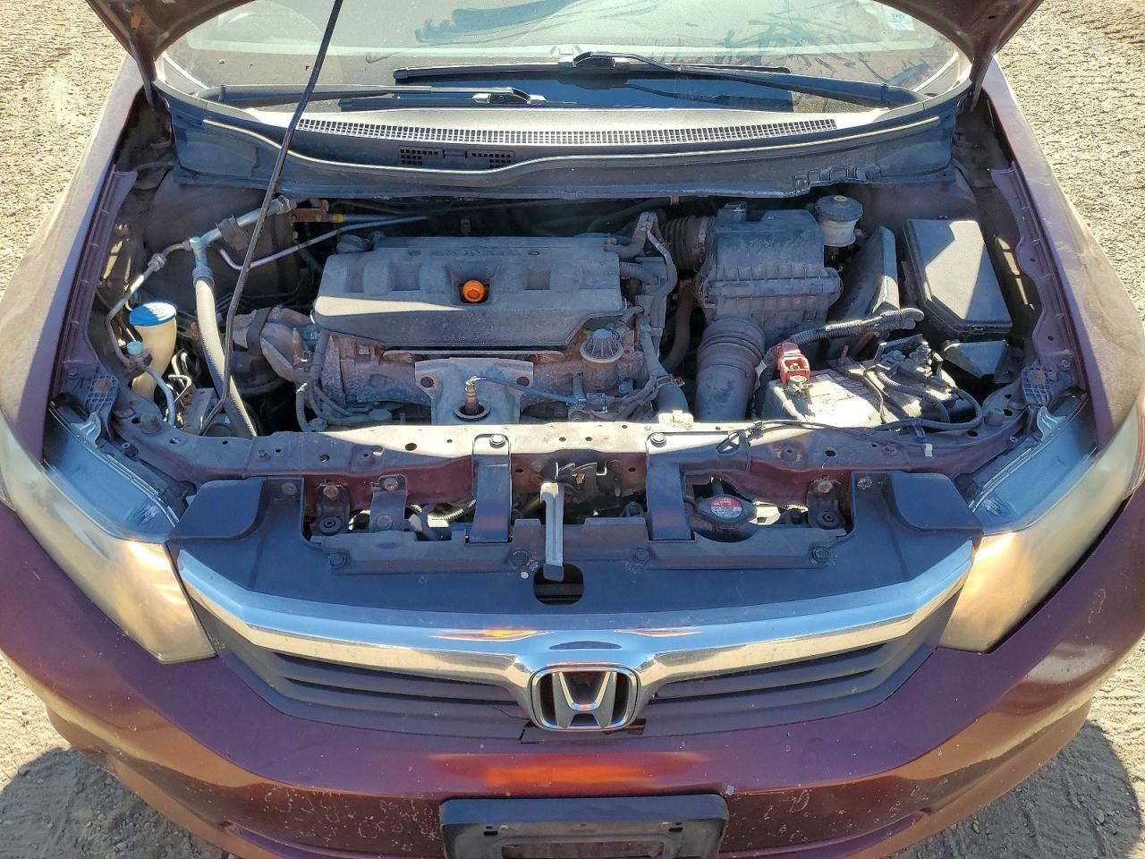 2012 Honda Civic Lx Burgundy vin: 2HGFB2F47CH012478