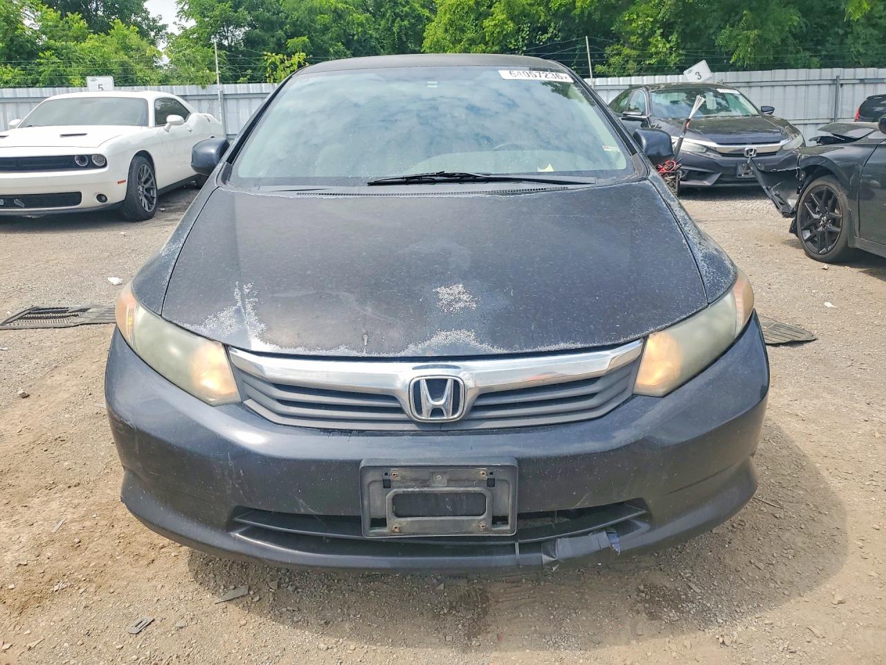 2012 Honda Civic Lx Black vin: 2HGFB2F47CH063057