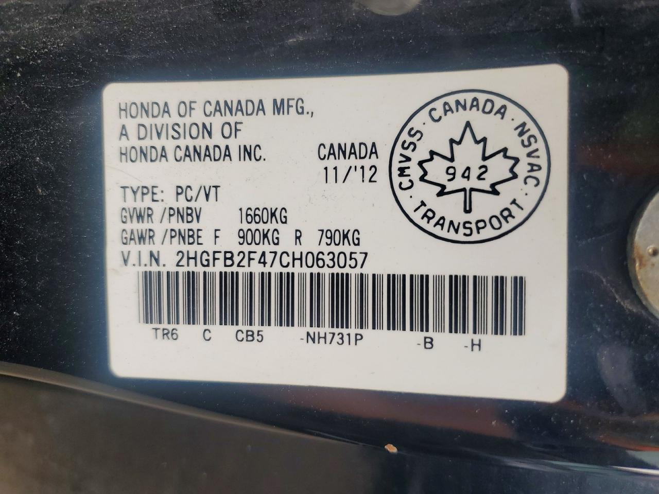 2012 Honda Civic Lx Black vin: 2HGFB2F47CH063057