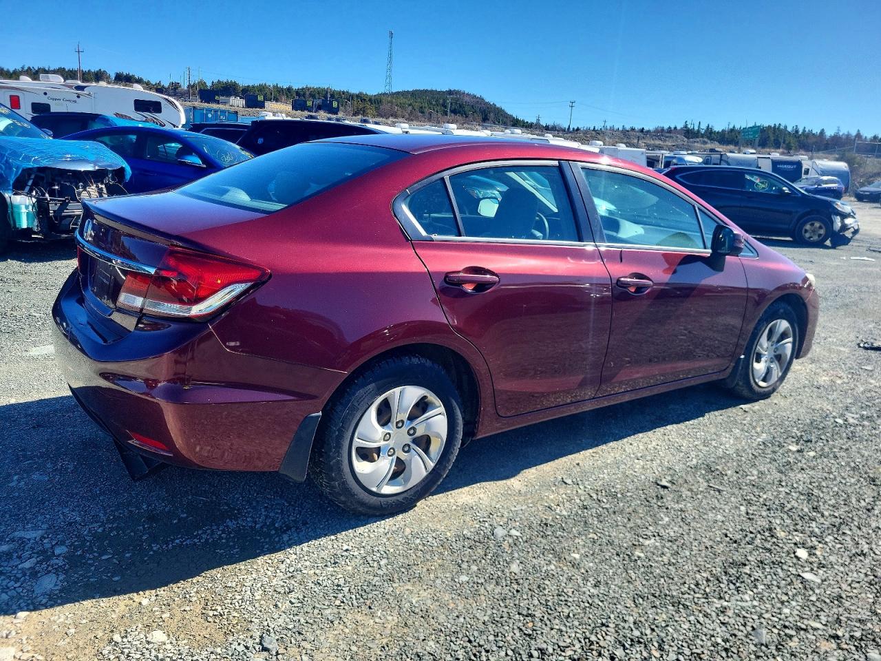 2013 Honda Civic Lx Бордовый vin: 2HGFB2F47DH017441