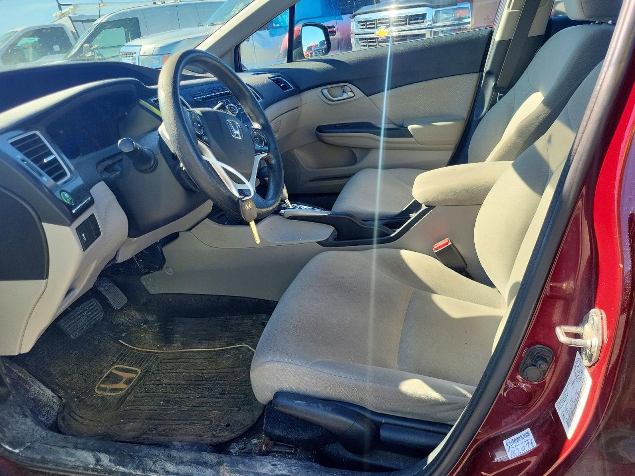 2013 Honda Civic Lx Бордовый vin: 2HGFB2F47DH017441