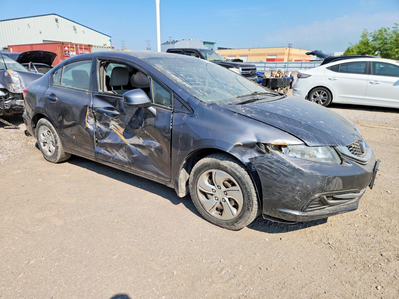 2013 Honda Civic Lx Gray vin: 2HGFB2F47DH108404