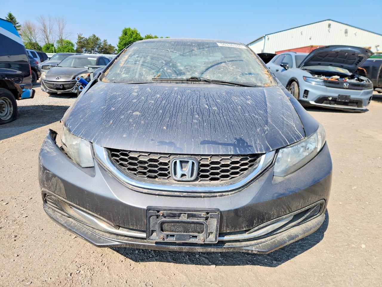 2013 Honda Civic Lx Gray vin: 2HGFB2F47DH108404