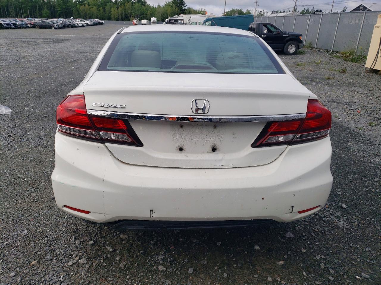2013 Honda Civic Lx White vin: 2HGFB2F47DH109651