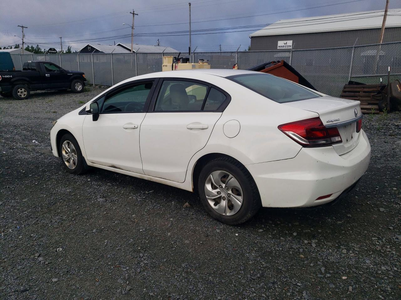 2013 Honda Civic Lx White vin: 2HGFB2F47DH109651