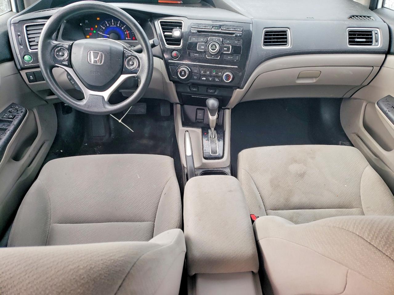 2013 Honda Civic Lx White vin: 2HGFB2F47DH109651
