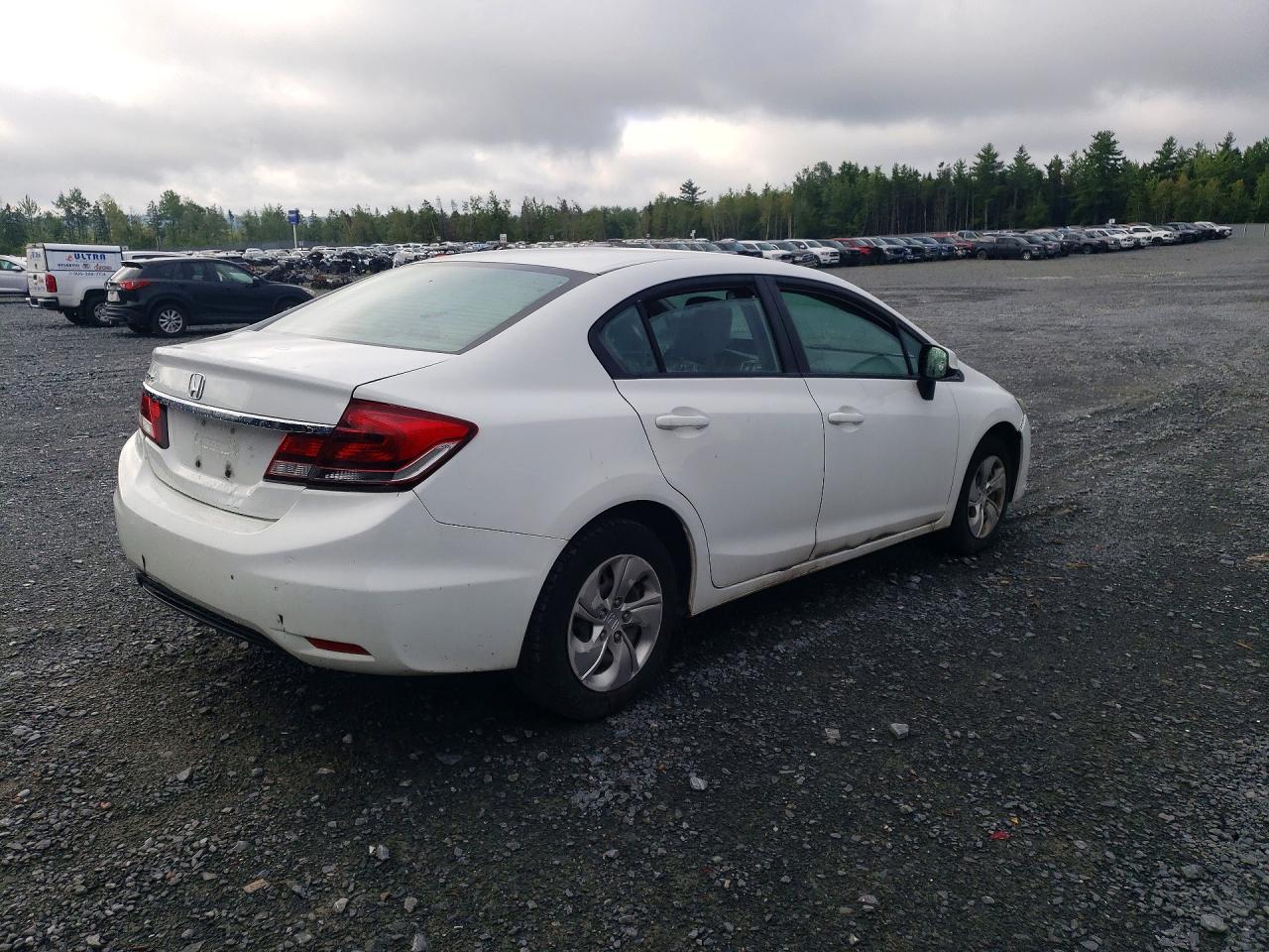 2013 Honda Civic Lx White vin: 2HGFB2F47DH109651