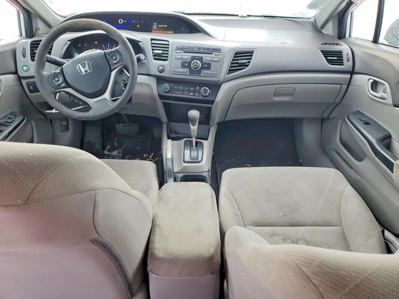 2012 Honda Civic Lx White vin: 2HGFB2F48CH048731