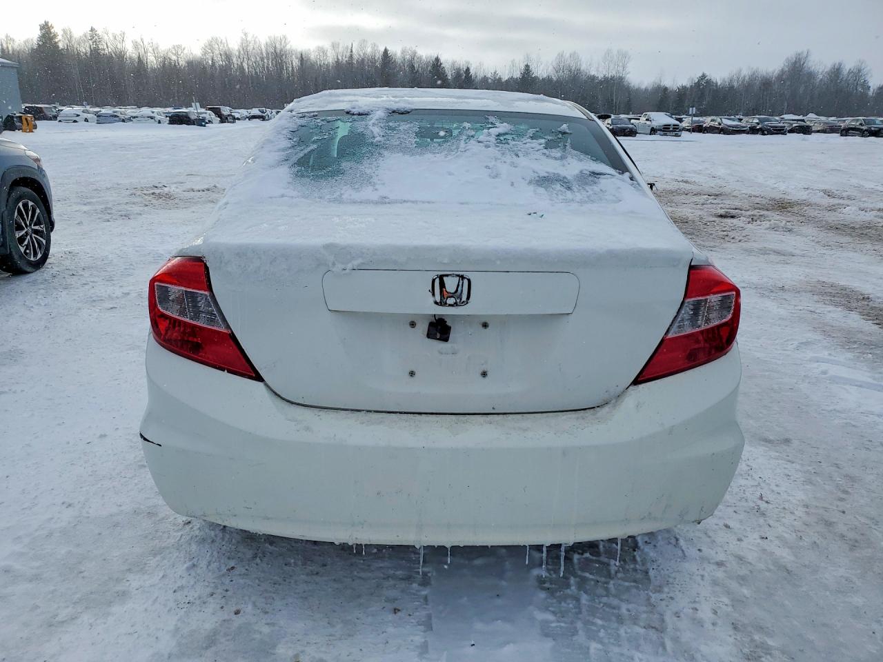 2012 Honda Civic Lx White vin: 2HGFB2F48CH048731