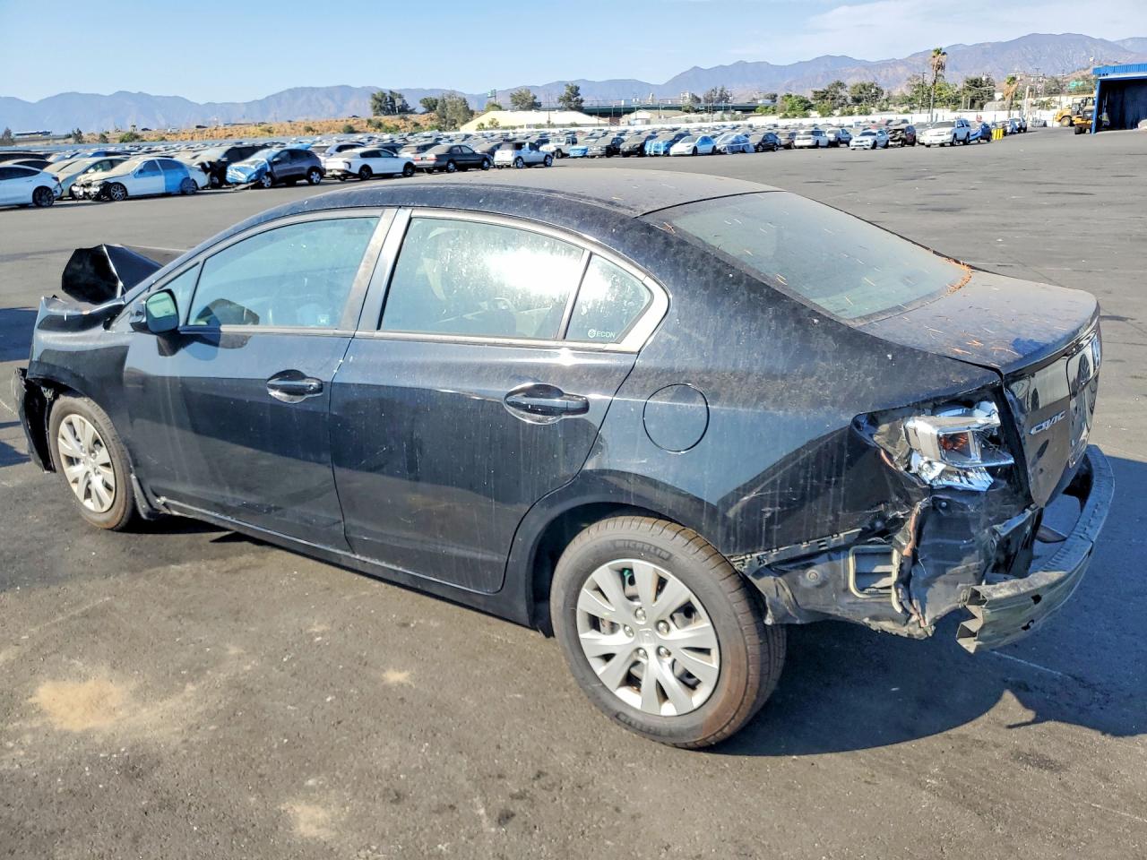 2012 Honda Civic Lx Black vin: 2HGFB2F48CH100763