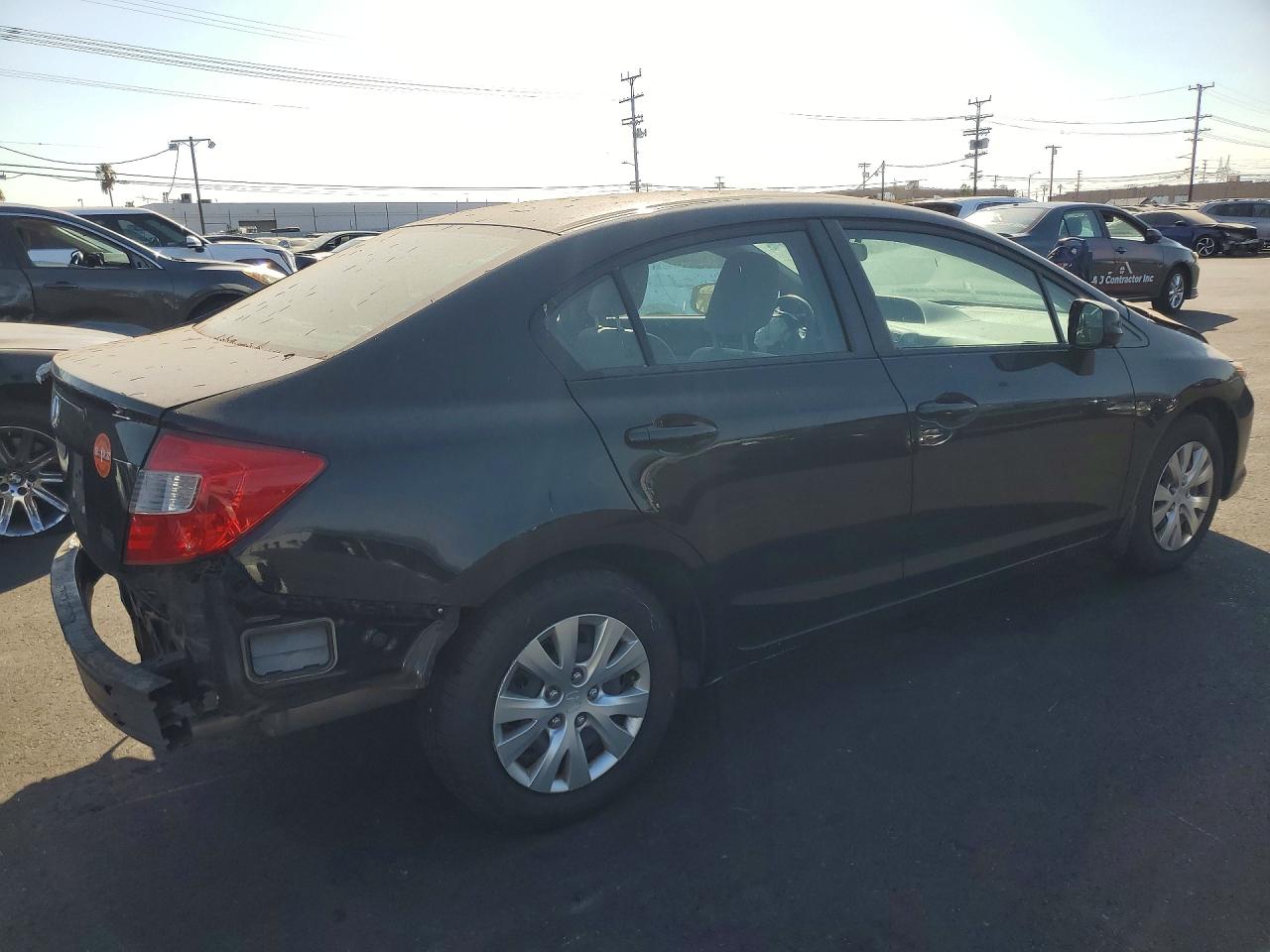 2012 Honda Civic Lx Black vin: 2HGFB2F48CH100763