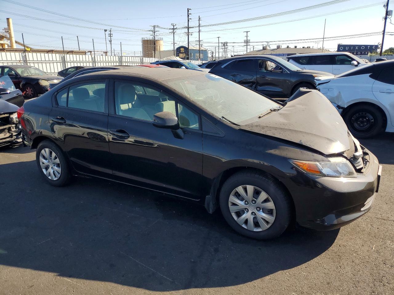 2012 Honda Civic Lx Black vin: 2HGFB2F48CH100763