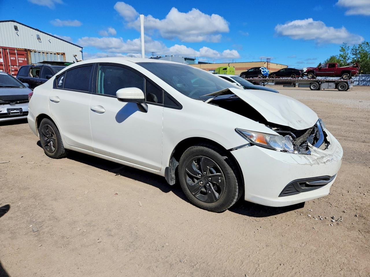 2014 Honda Civic Lx White vin: 2HGFB2F48EH001704