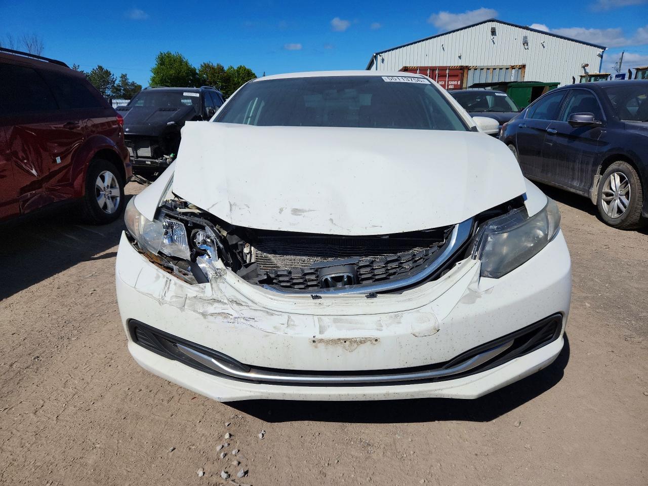2014 Honda Civic Lx White vin: 2HGFB2F48EH001704