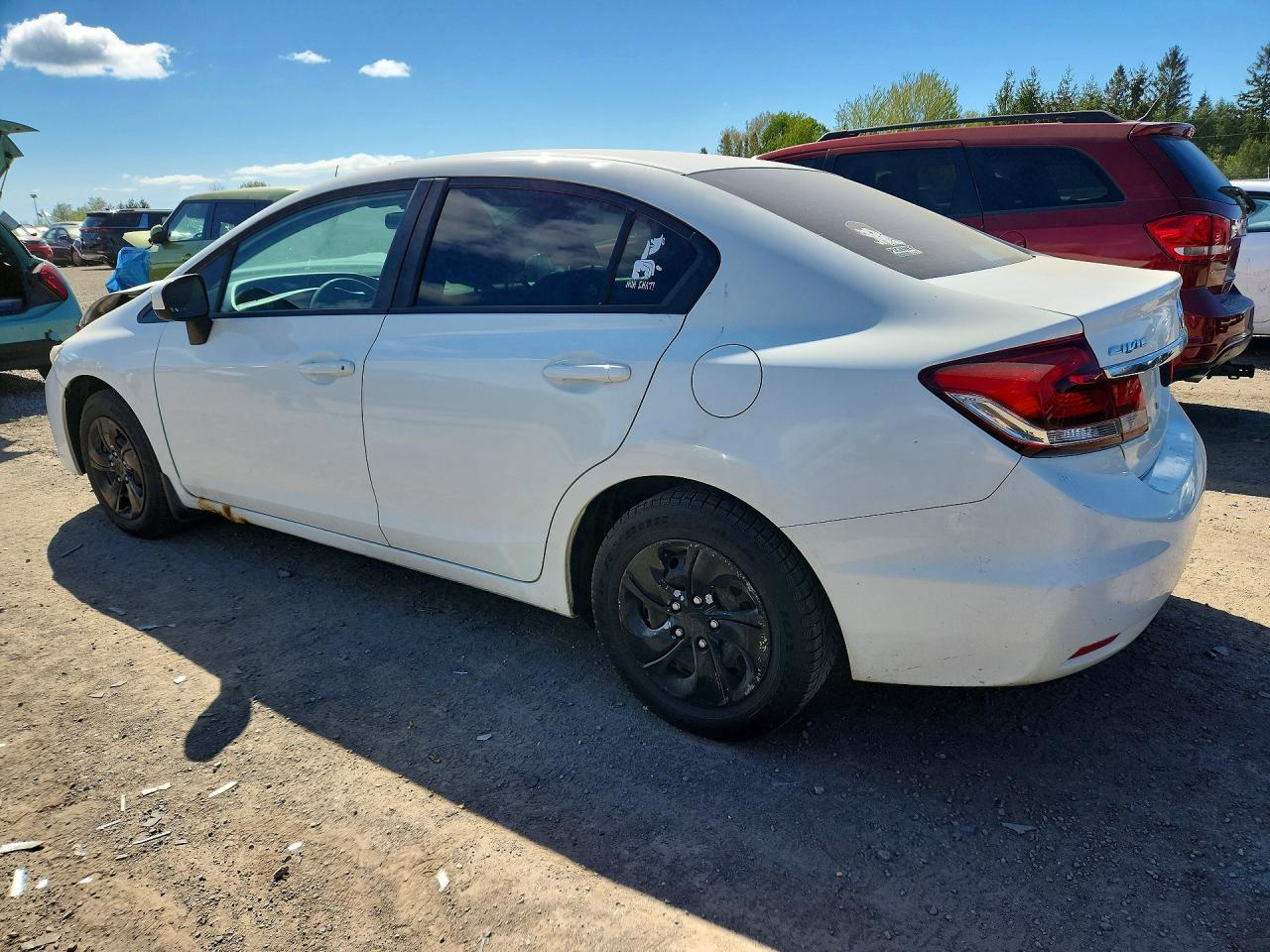 2014 Honda Civic Lx White vin: 2HGFB2F48EH001704