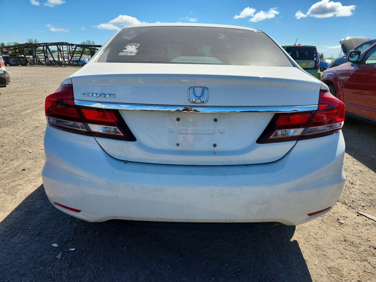 2014 Honda Civic Lx White vin: 2HGFB2F48EH001704