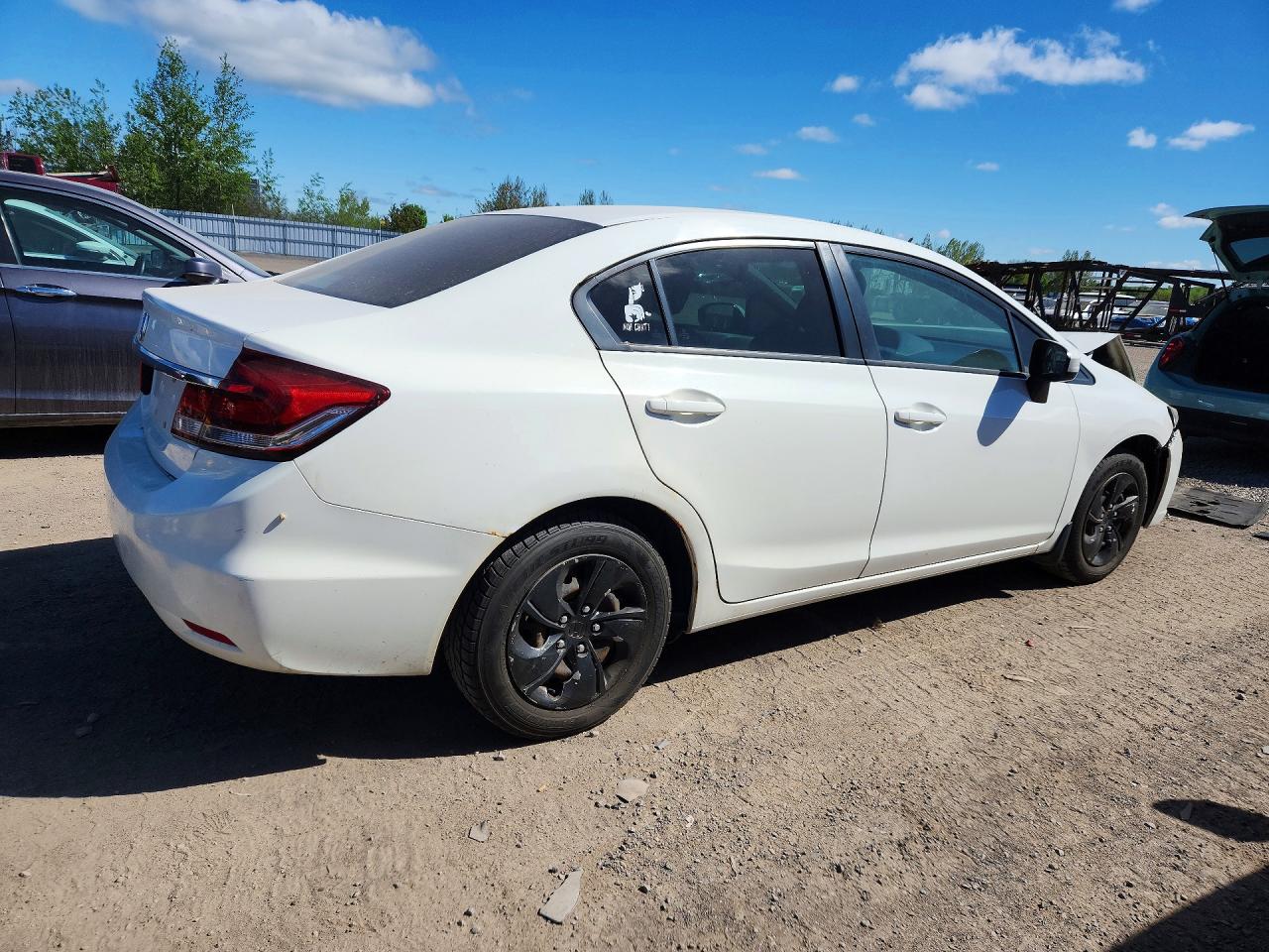 2014 Honda Civic Lx White vin: 2HGFB2F48EH001704