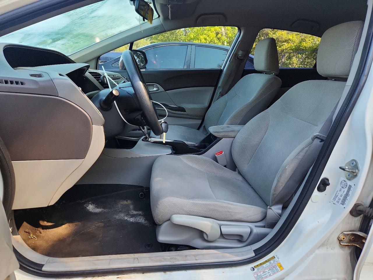 2012 Honda Civic Lx White vin: 2HGFB2F49CH010439