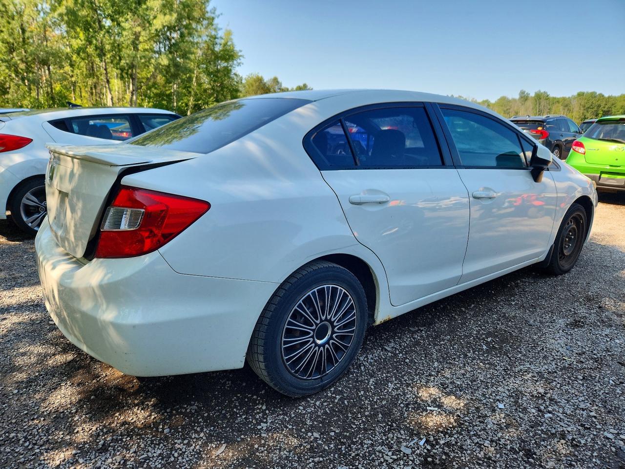 2012 Honda Civic Lx White vin: 2HGFB2F49CH010439