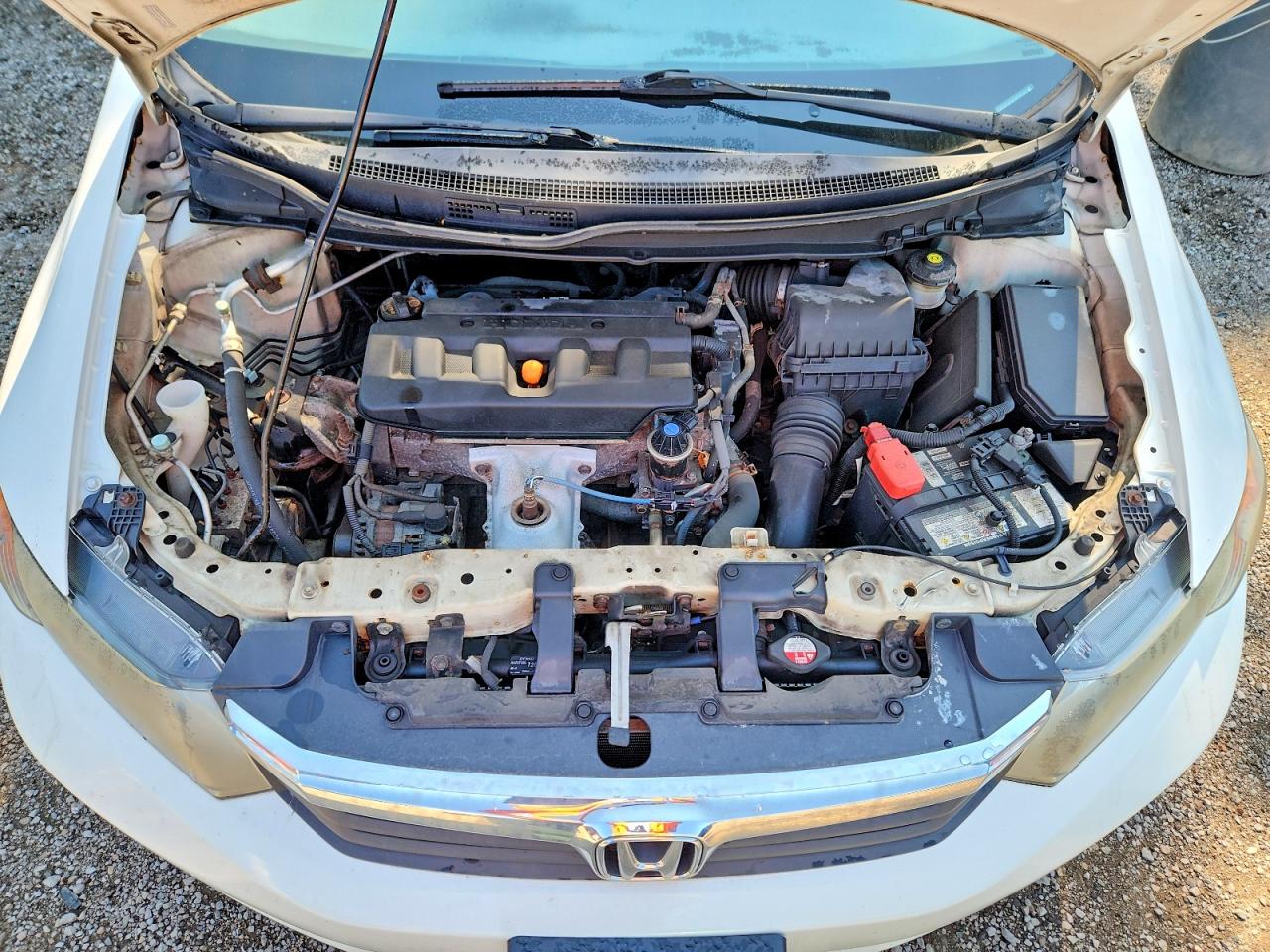 2012 Honda Civic Lx White vin: 2HGFB2F49CH010439