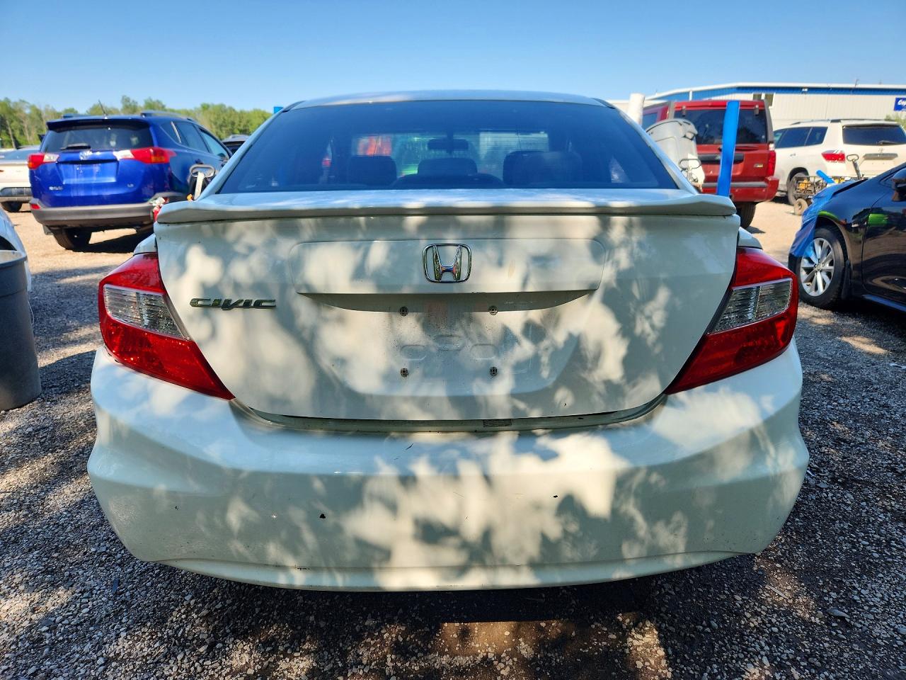2012 Honda Civic Lx White vin: 2HGFB2F49CH010439
