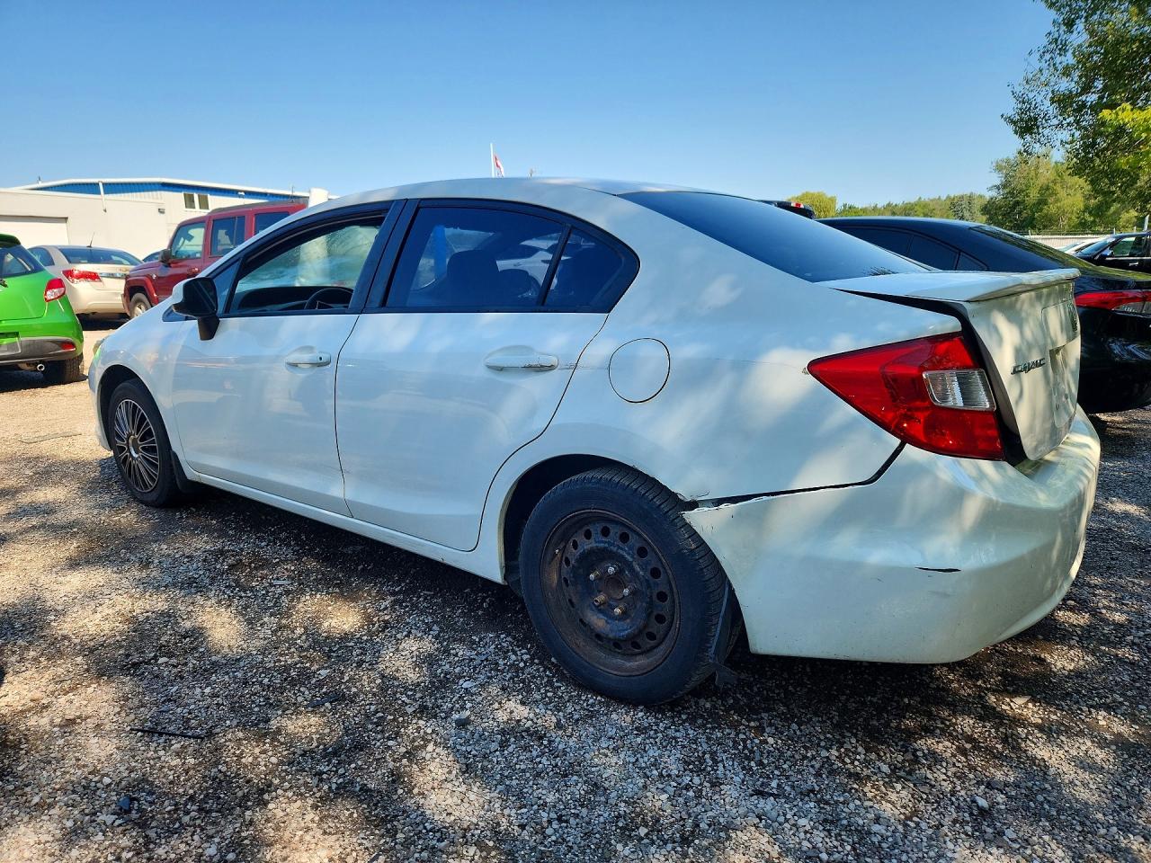 2012 Honda Civic Lx White vin: 2HGFB2F49CH010439