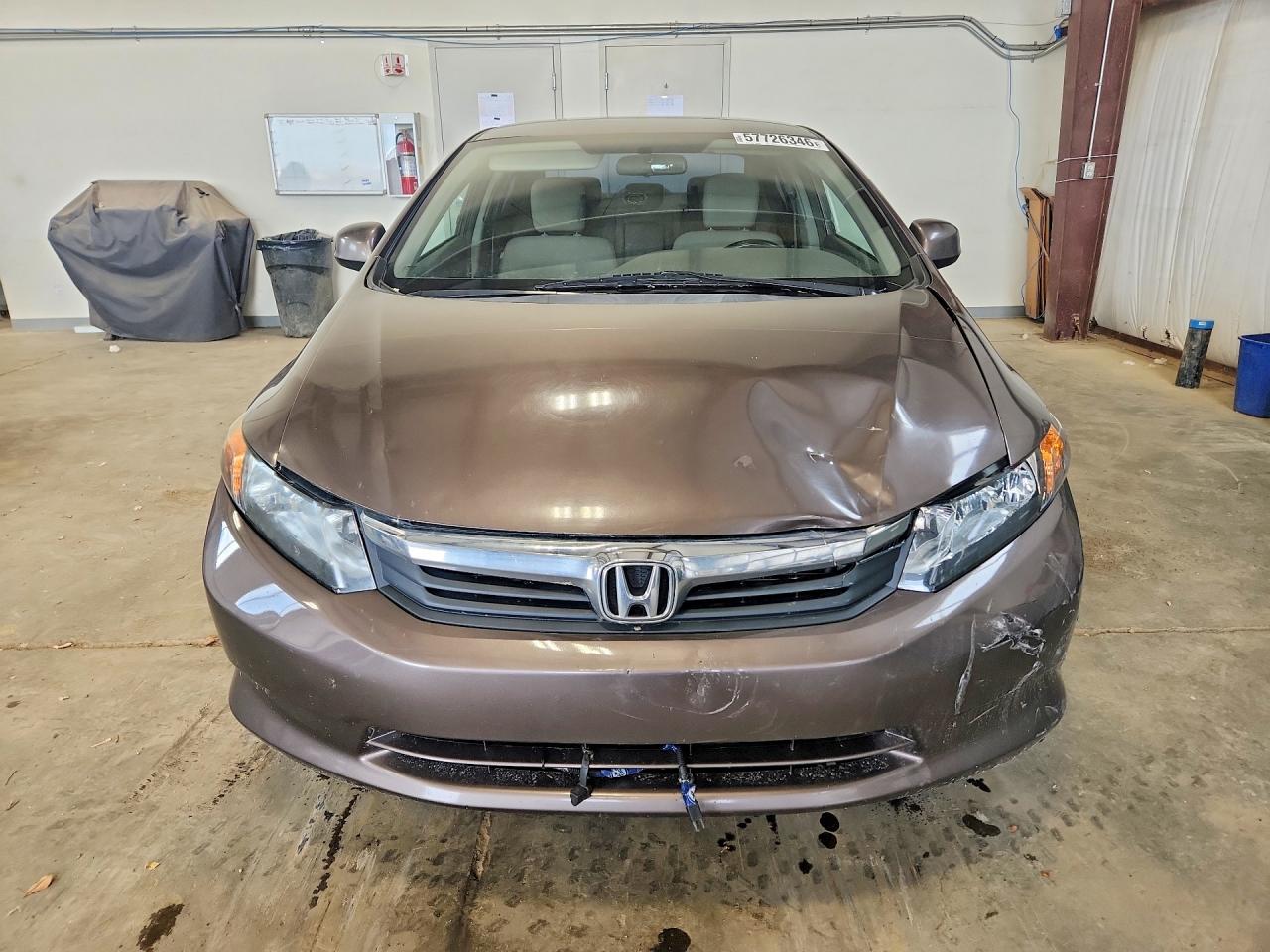 2012 Honda Civic Lx Коричневый vin: 2HGFB2F49CH025491