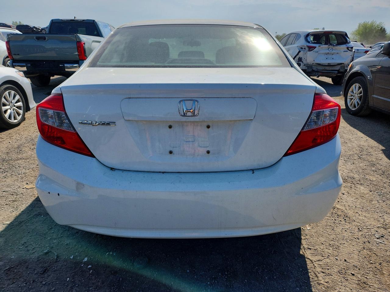 2012 Honda Civic Lx White vin: 2HGFB2F49CH039391