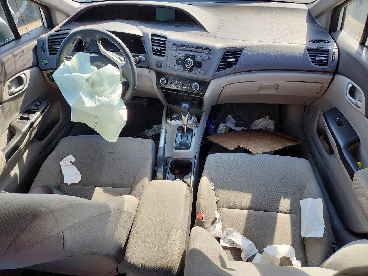 2012 Honda Civic Lx White vin: 2HGFB2F49CH039391