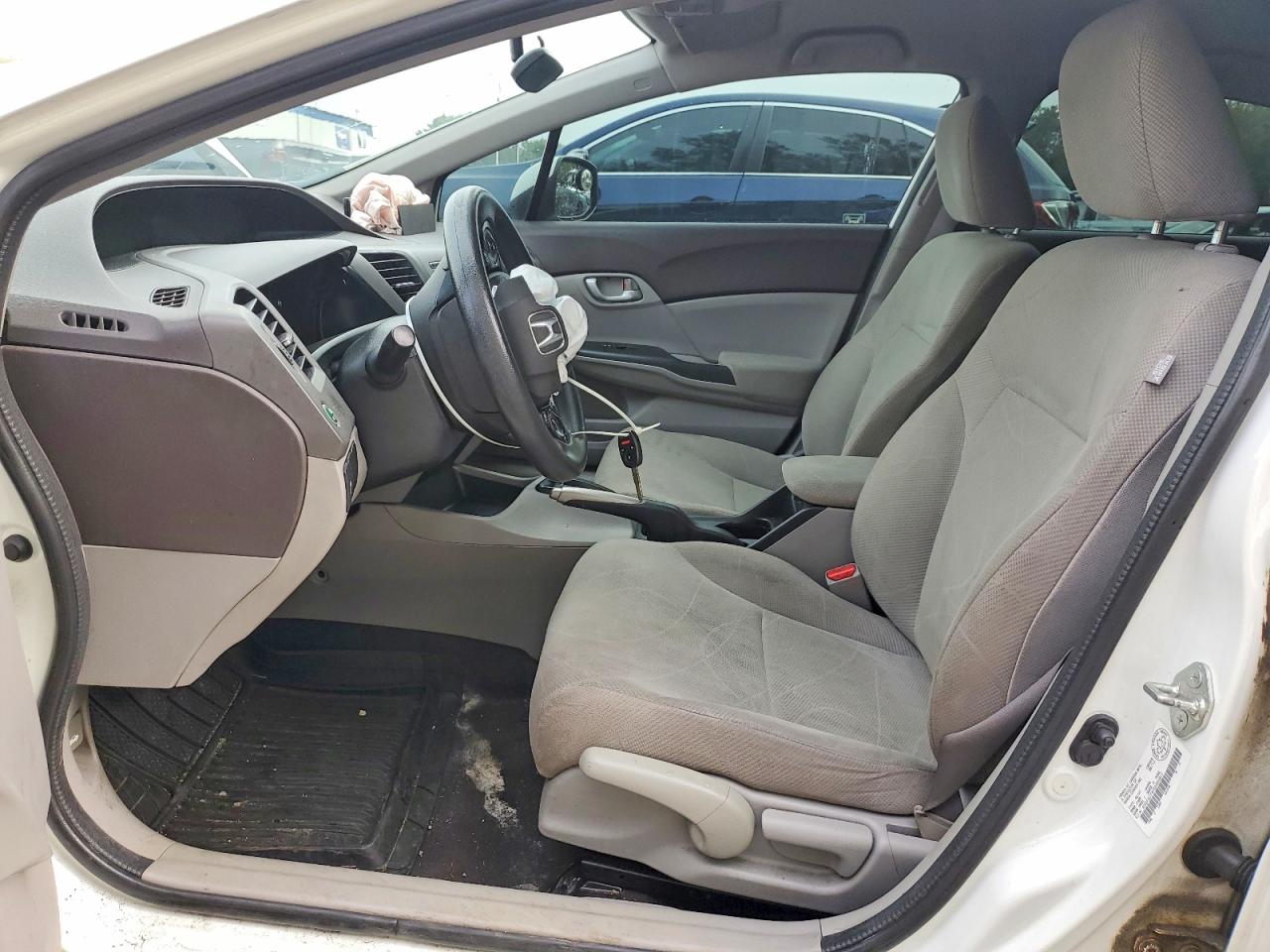 2012 Honda Civic Lx White vin: 2HGFB2F49CH053677