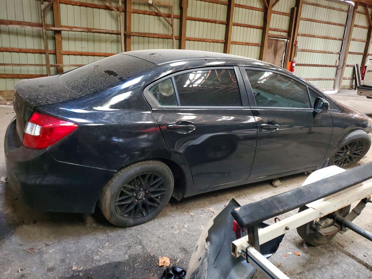 2012 Honda Civic Lx Black vin: 2HGFB2F49CH060306