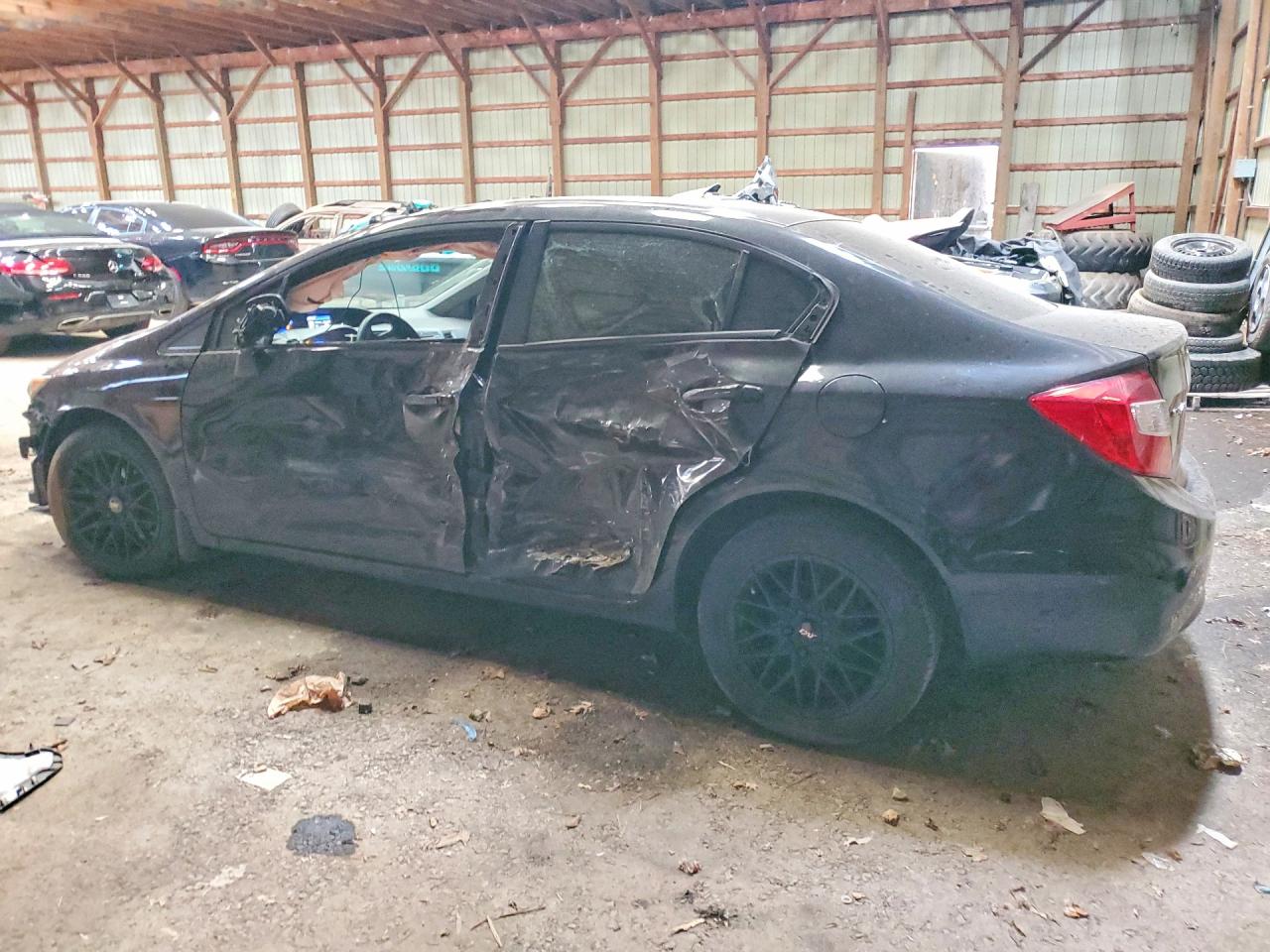 2012 Honda Civic Lx Black vin: 2HGFB2F49CH060306