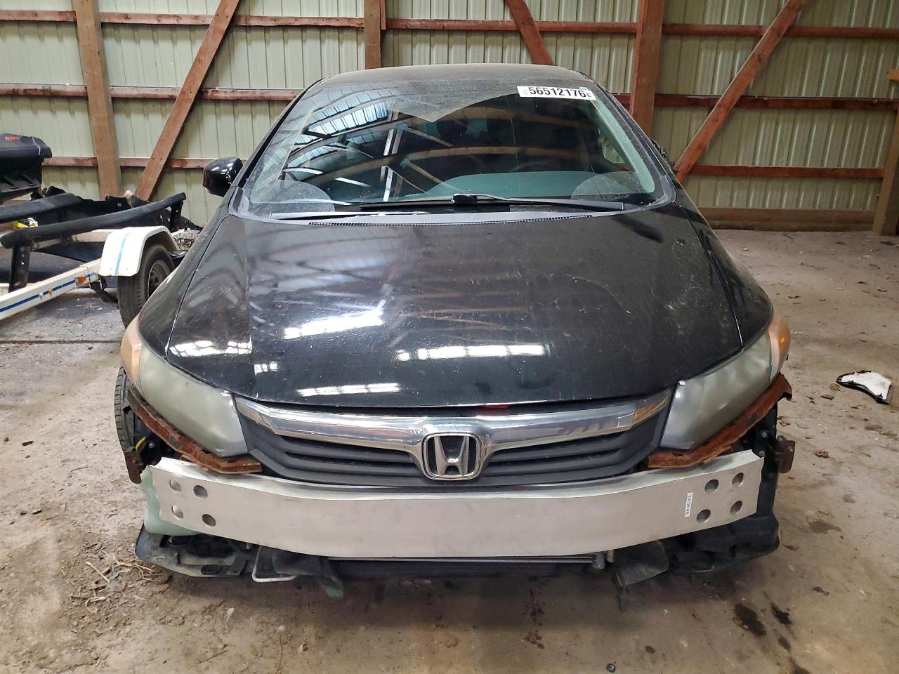2012 Honda Civic Lx Black vin: 2HGFB2F49CH060306