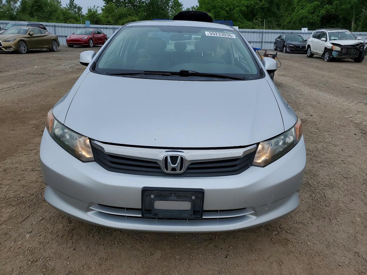 2012 Honda Civic Lx Silver vin: 2HGFB2F49CH060449