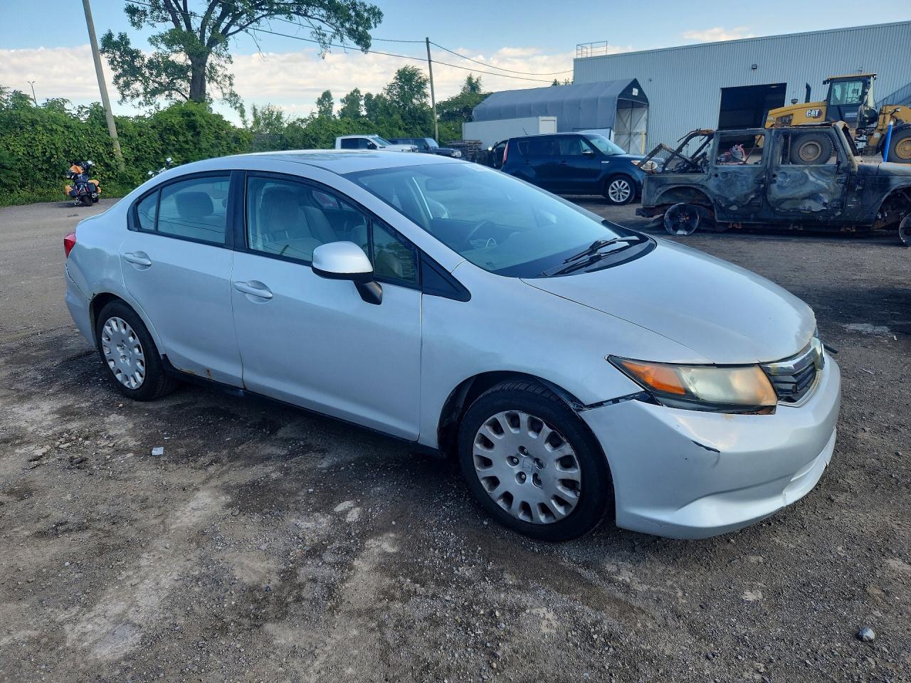 2012 Honda Civic Lx Silver vin: 2HGFB2F49CH108497