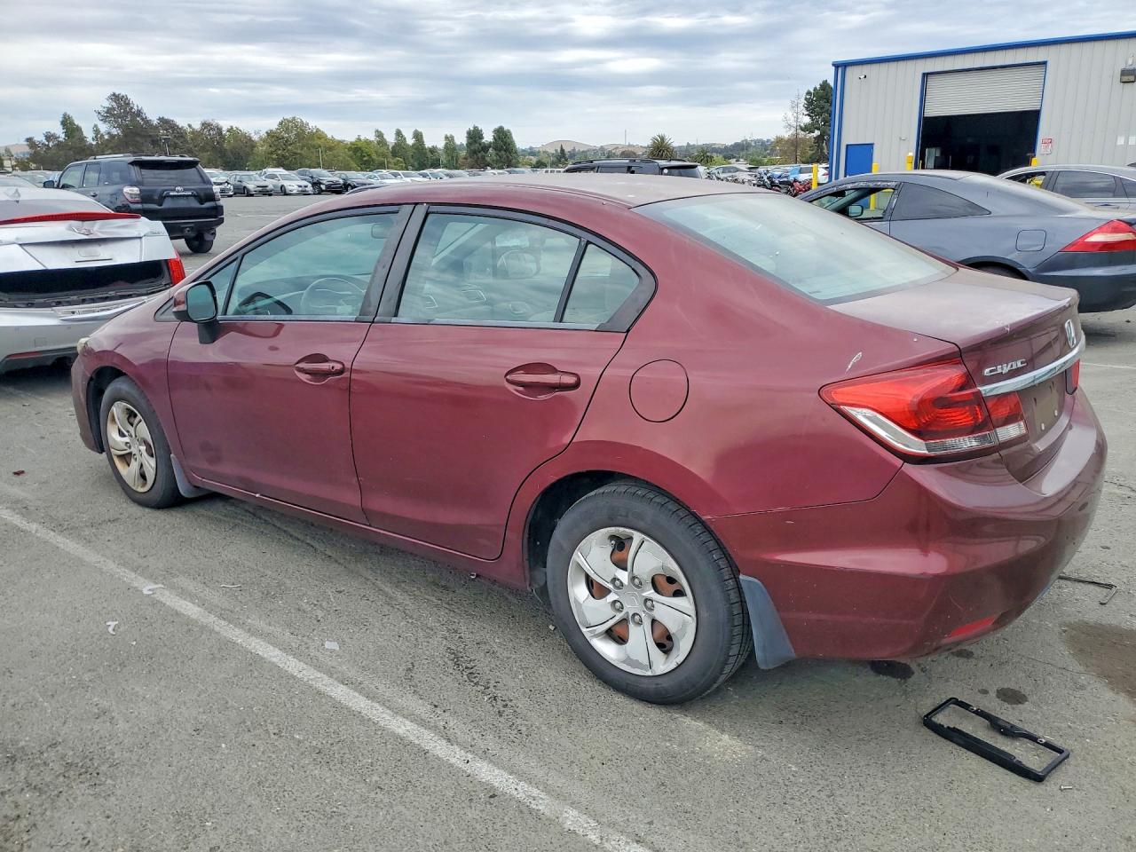 2013 Honda Civic Lx Бордовый vin: 2HGFB2F49DH016470