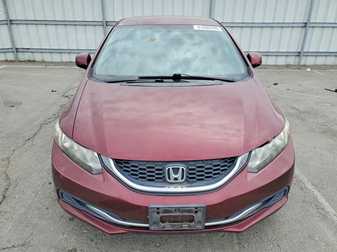 2013 Honda Civic Lx Бордовый vin: 2HGFB2F49DH016470
