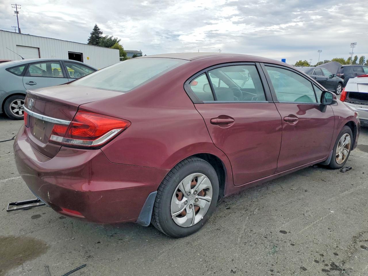 2013 Honda Civic Lx Бордовый vin: 2HGFB2F49DH016470