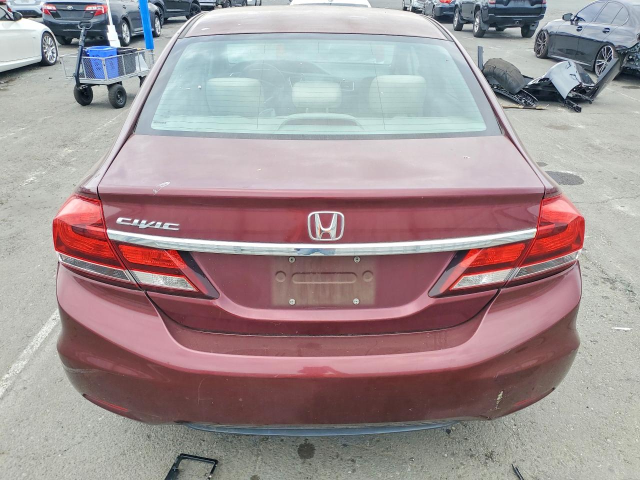2013 Honda Civic Lx Бордовый vin: 2HGFB2F49DH016470