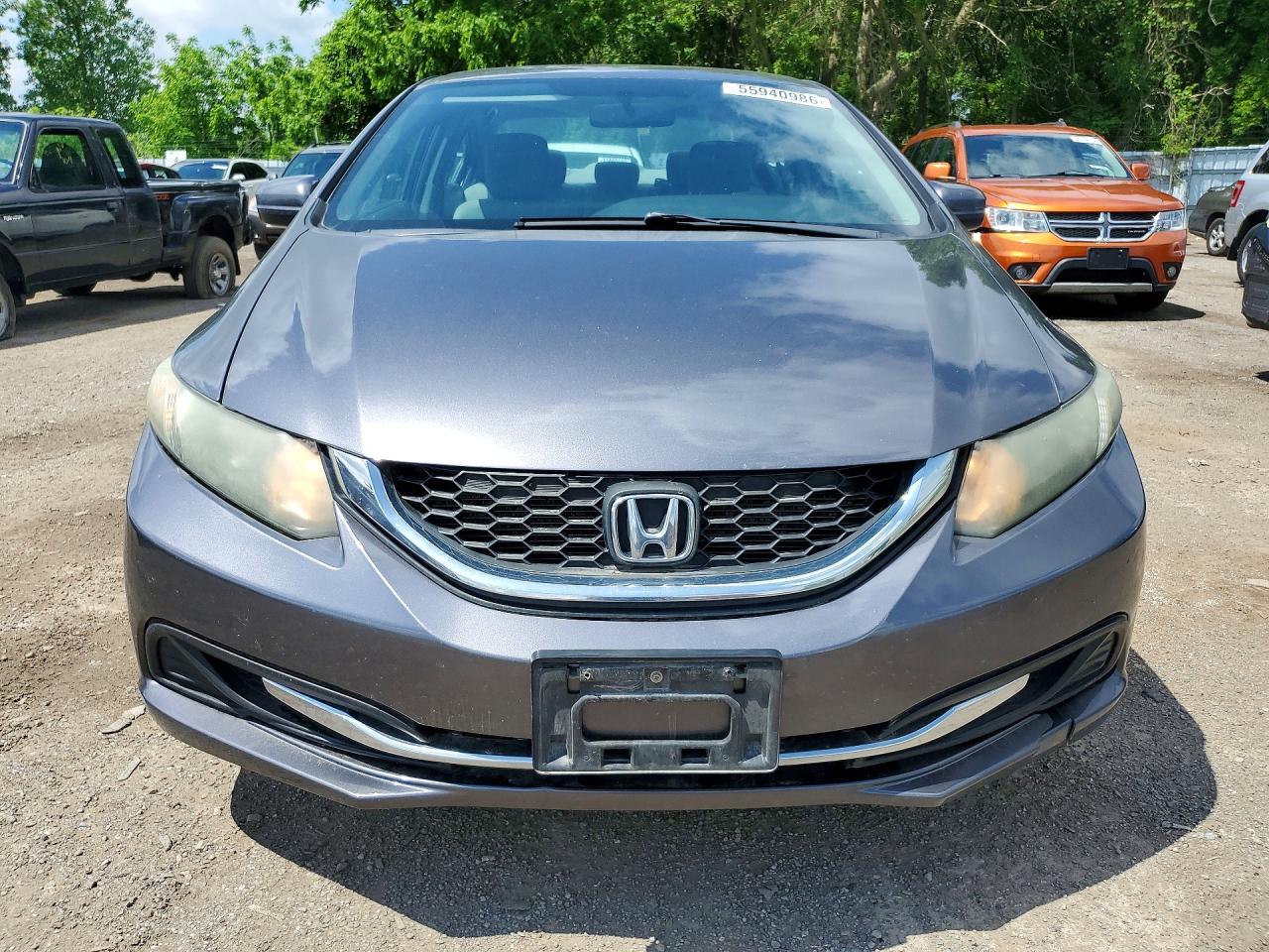 2014 Honda Civic Lx Серый vin: 2HGFB2F49EH017698