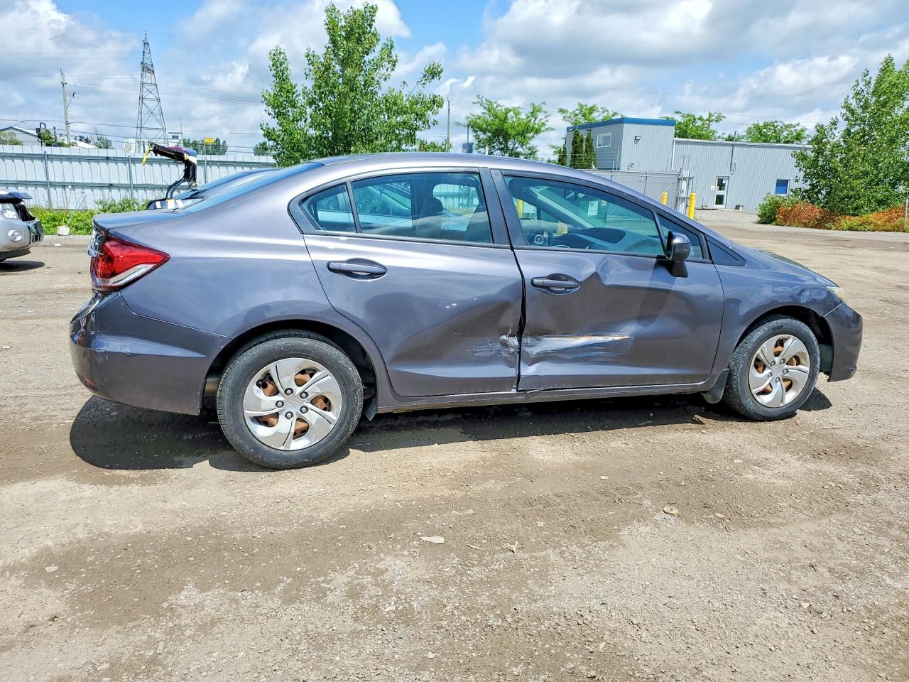 2014 Honda Civic Lx Серый vin: 2HGFB2F49EH017698