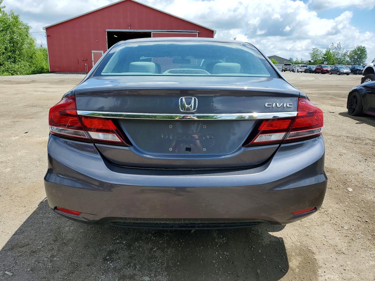2014 Honda Civic Lx Серый vin: 2HGFB2F49EH017698