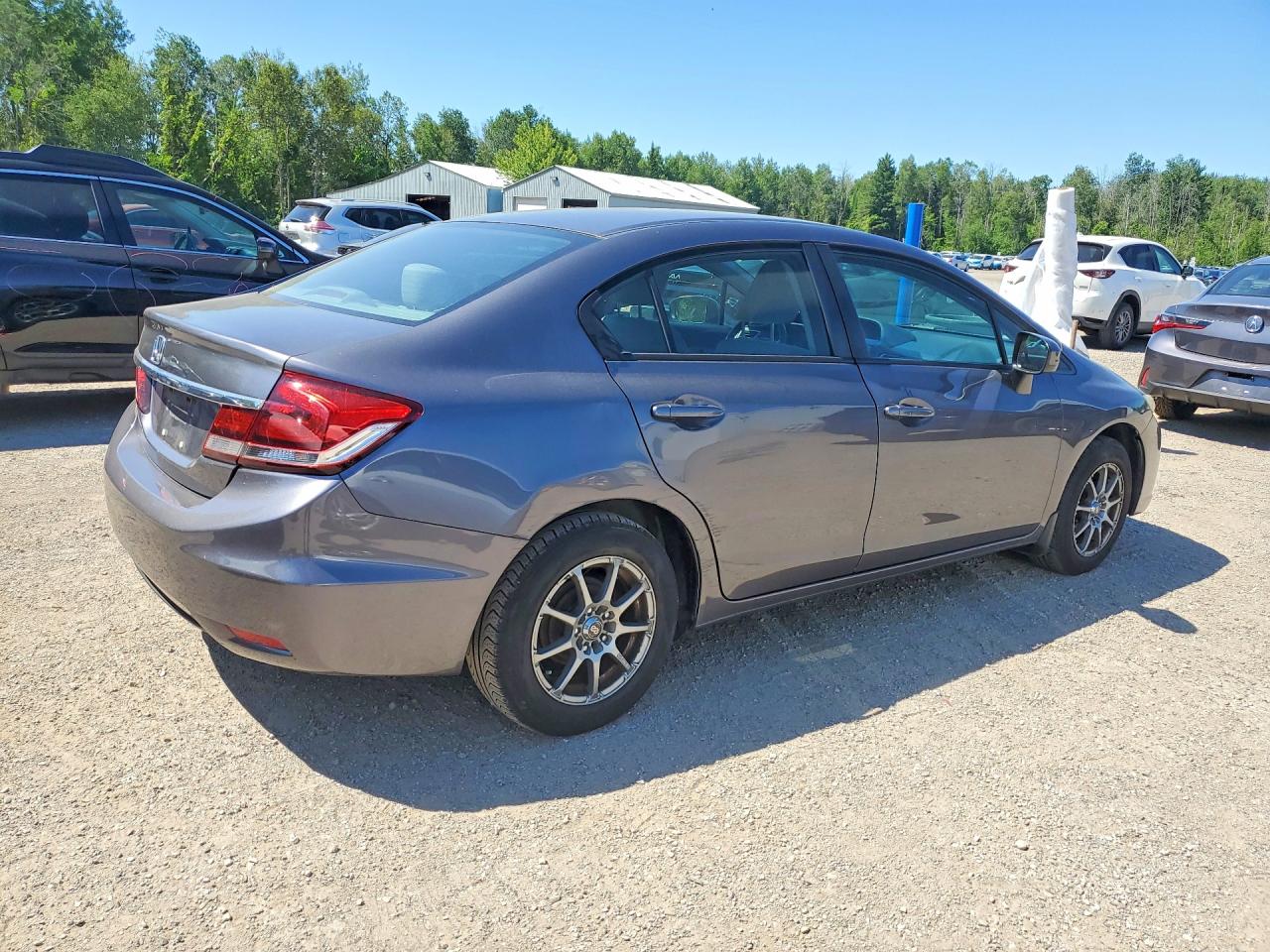 2014 Honda Civic Lx Gray vin: 2HGFB2F49EH026689