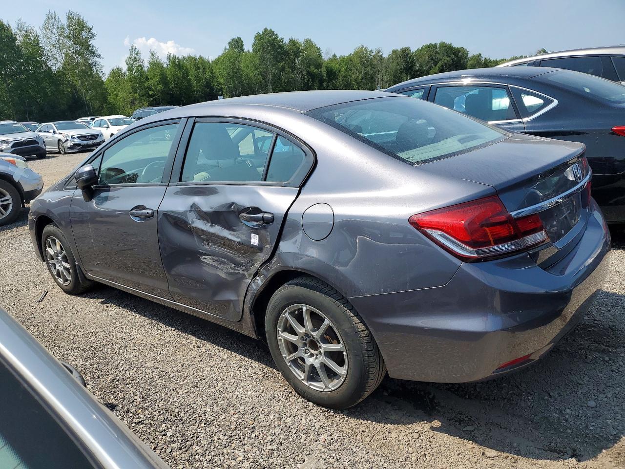 2014 Honda Civic Lx Gray vin: 2HGFB2F49EH026689