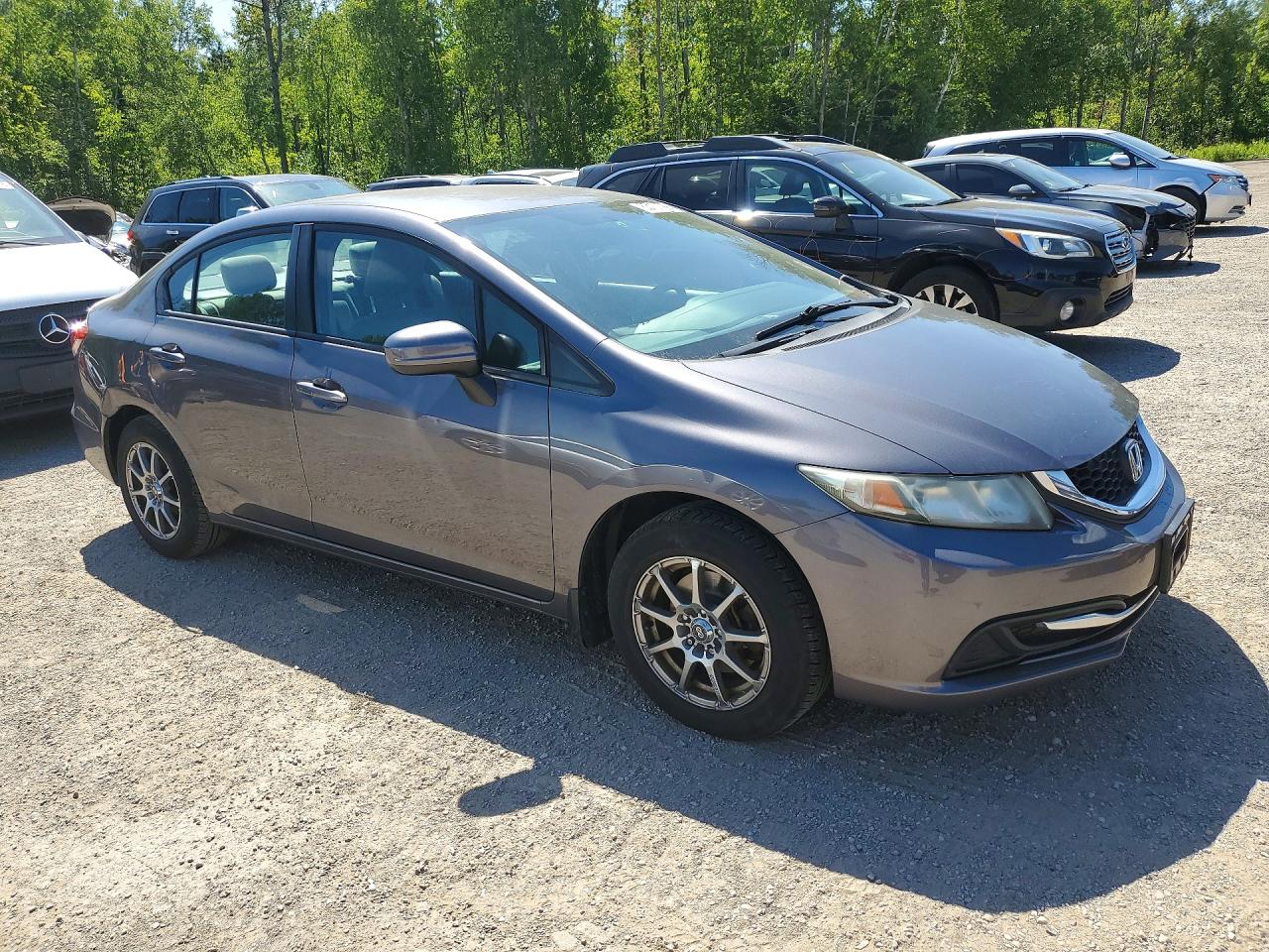 2014 Honda Civic Lx Gray vin: 2HGFB2F49EH026689
