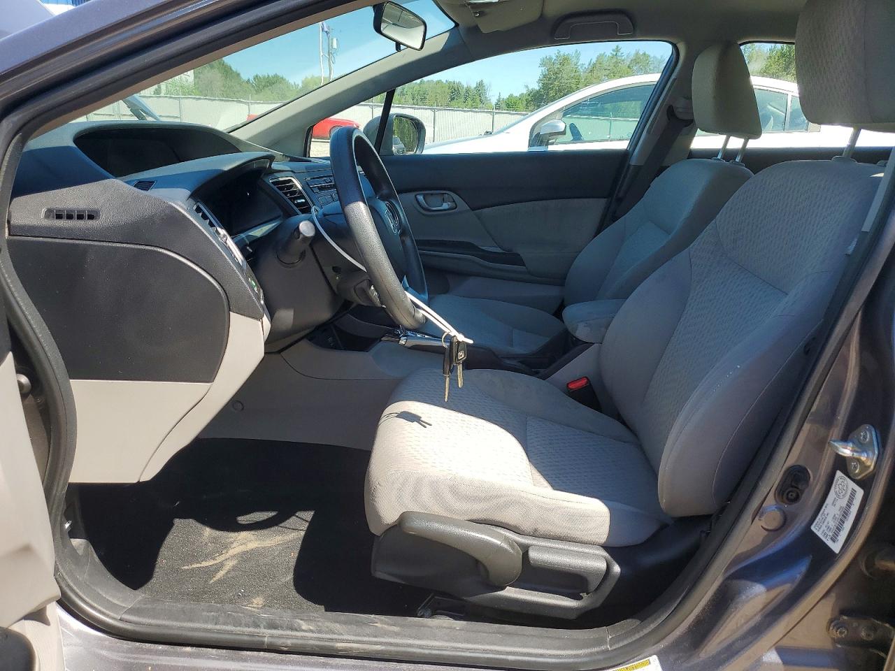 2014 Honda Civic Lx Gray vin: 2HGFB2F49EH026689