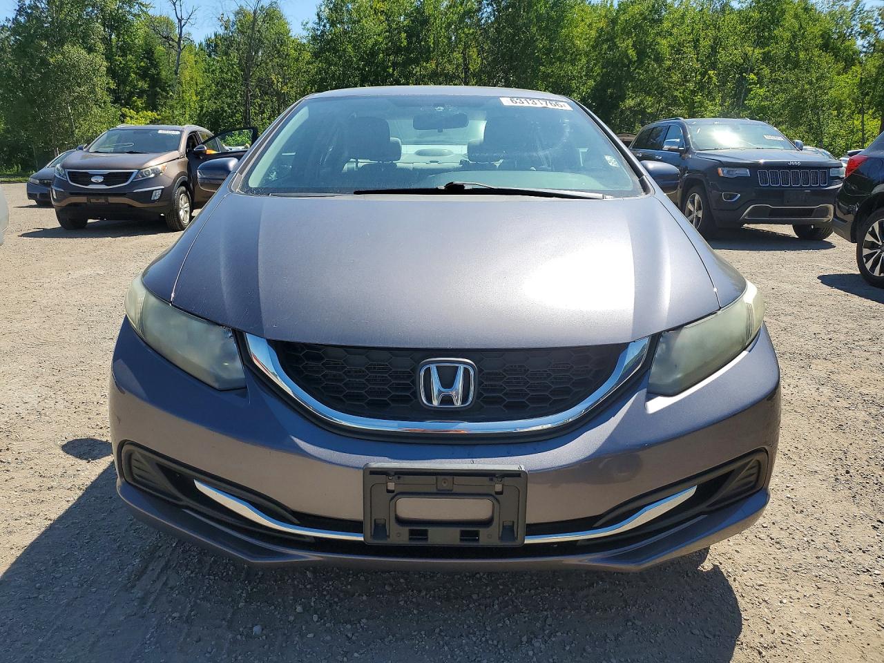 2014 Honda Civic Lx Gray vin: 2HGFB2F49EH026689