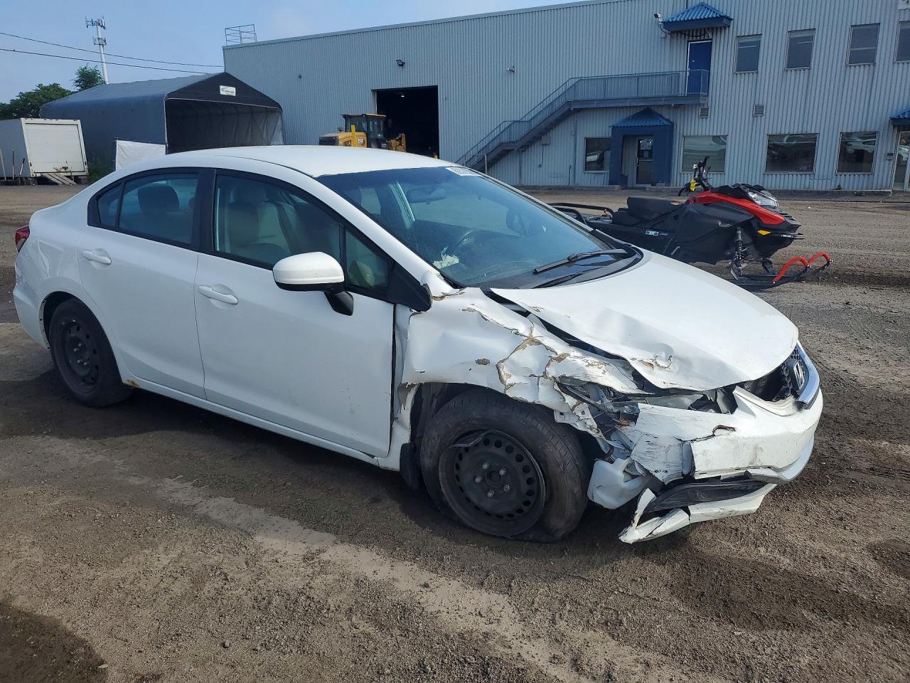 2015 Honda Civic Lx White vin: 2HGFB2F49FH018996
